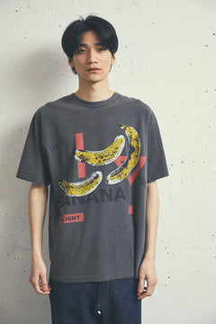 17/- ROUND SHAPE S/S TEE -BANANA-