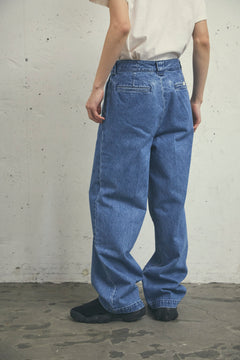 BIG TUCK DENIM TROUSER INDIGO