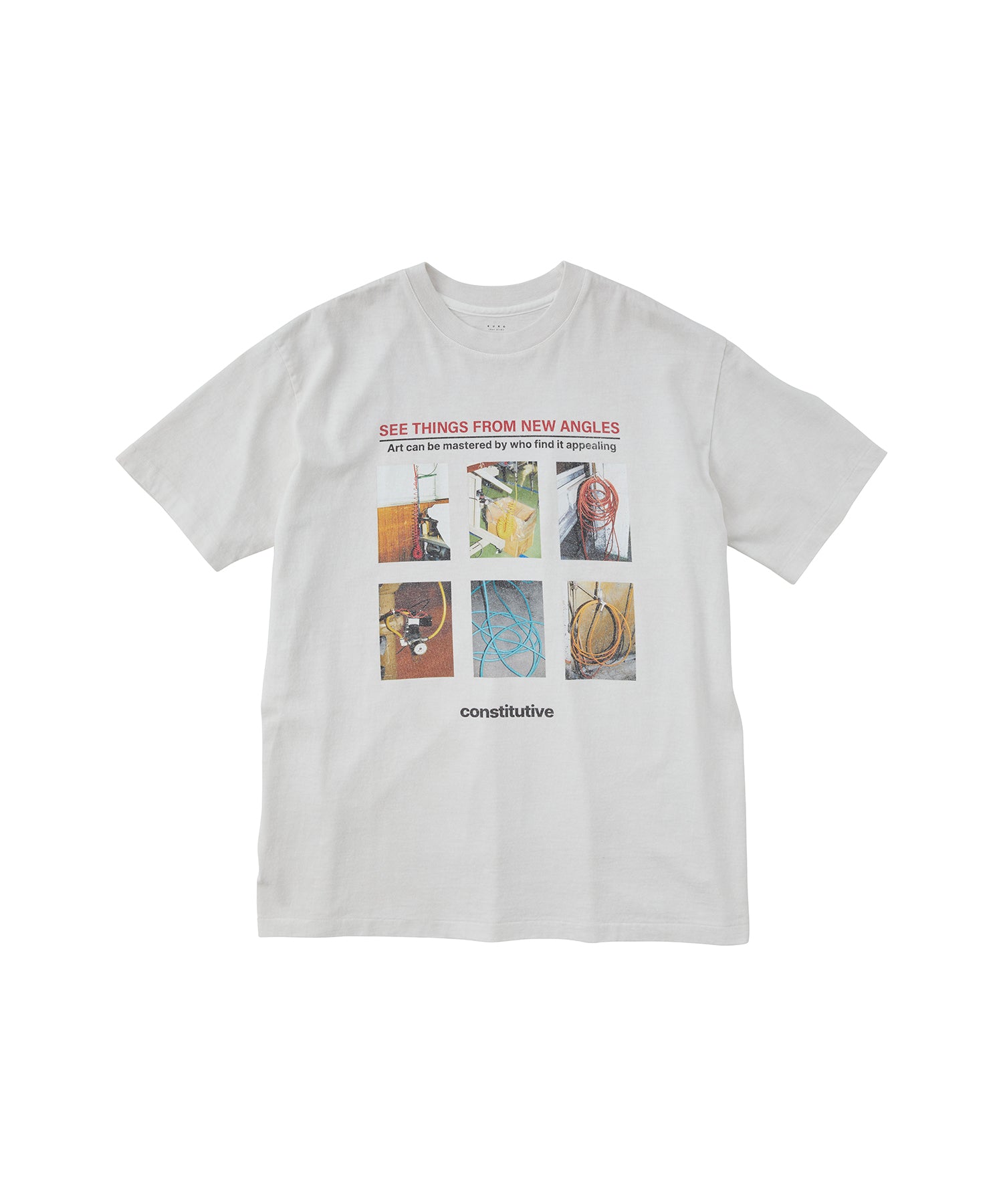 17/-ROUND SHAPE DYED TEE "Constitutive"