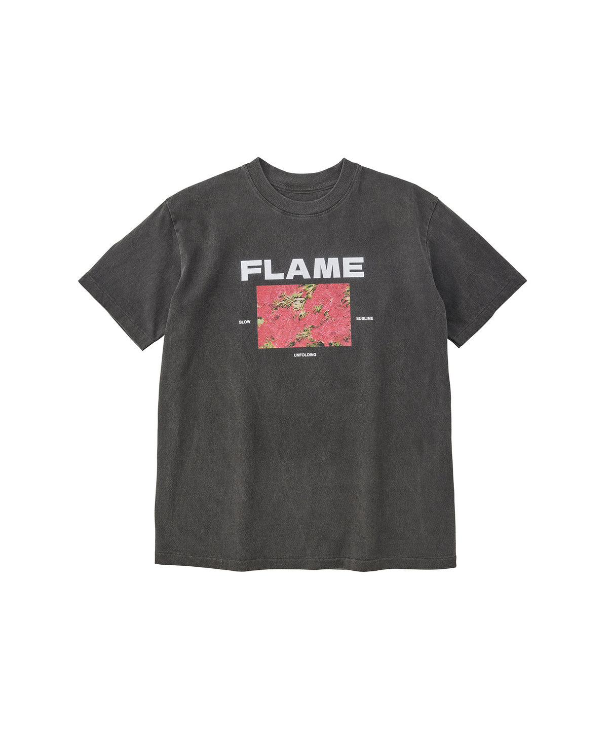 17/-ROUND SHAPE DYED TEE "Flame"