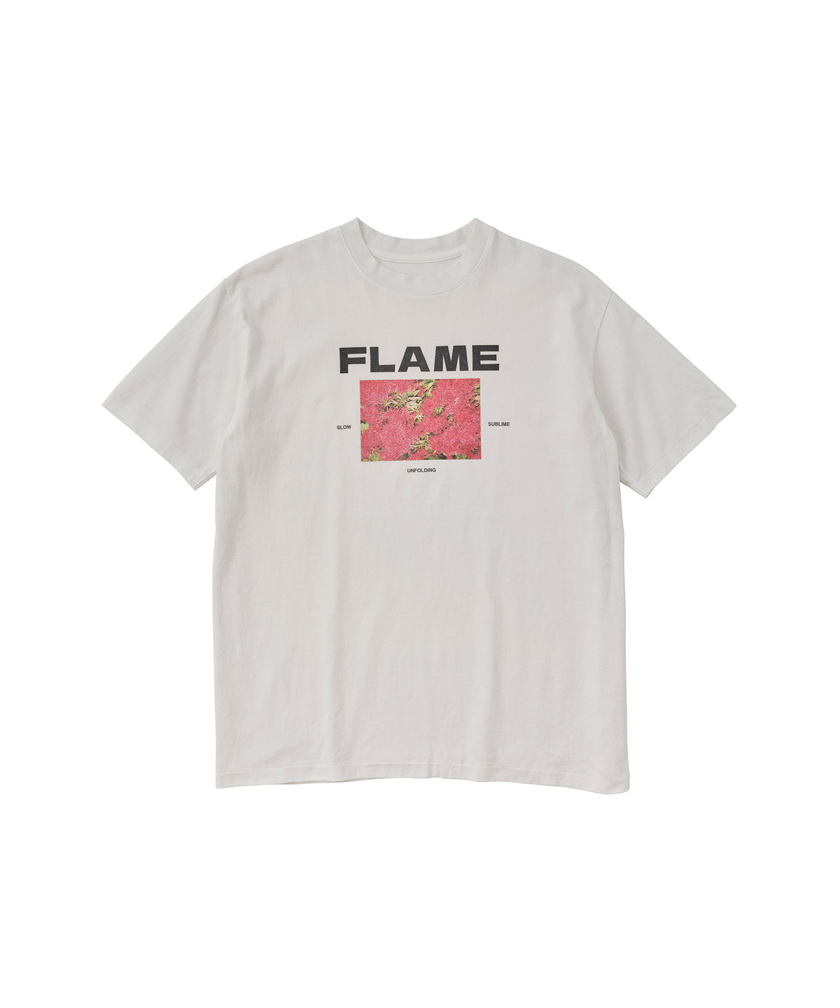 17/-ROUND SHAPE DYED TEE "Flame"