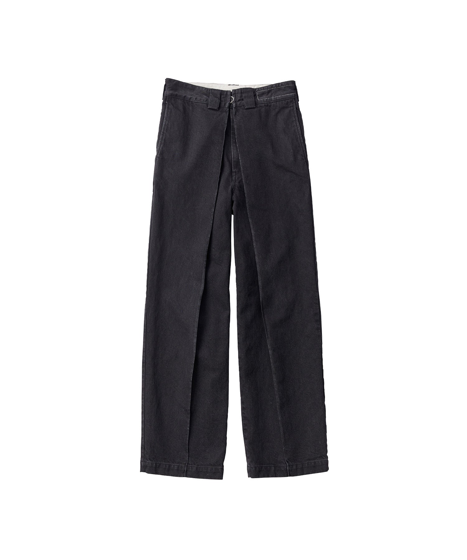 BIG TUCK DENIM TROUSER BLACK