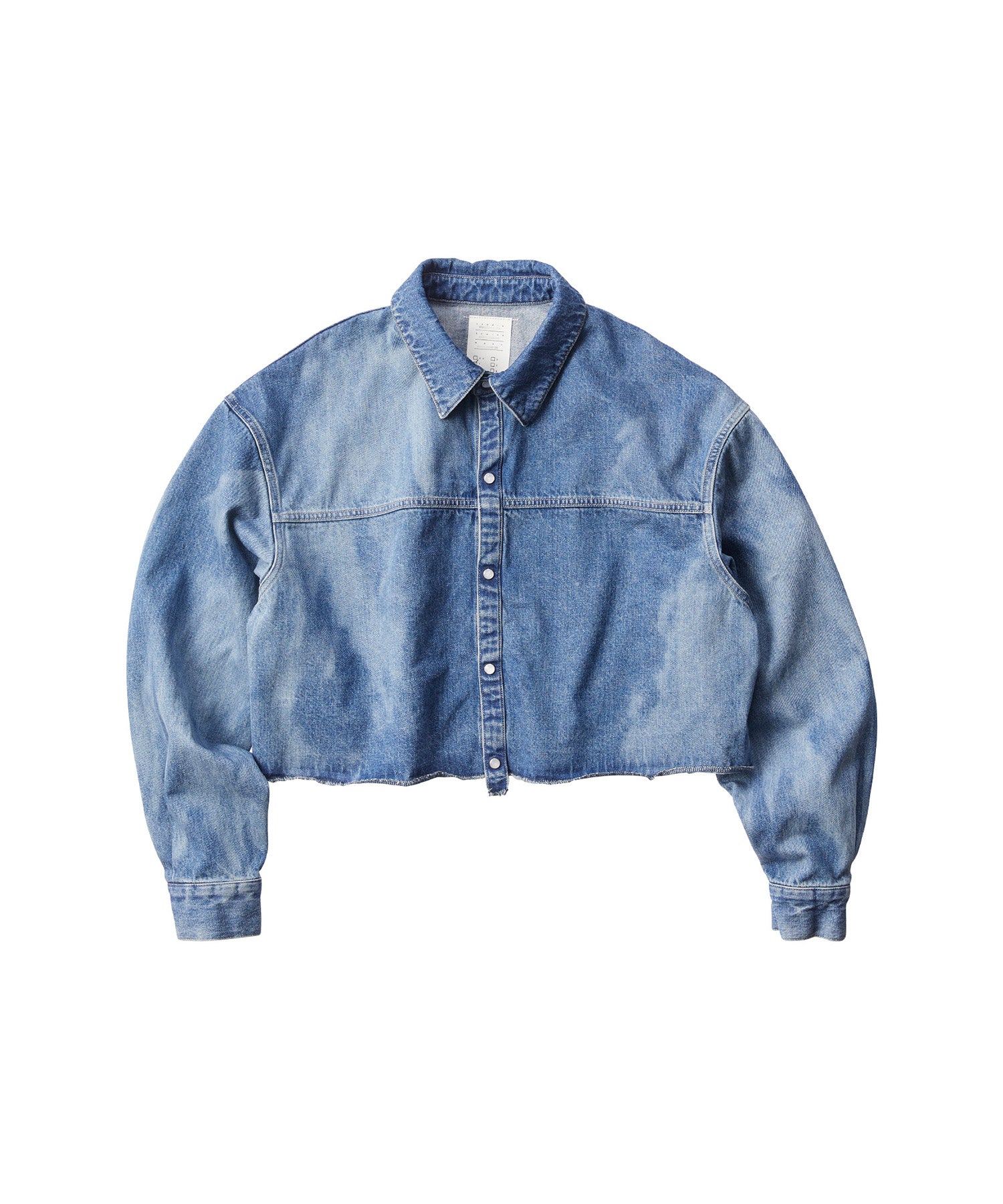 CROPPED DENIM SHIRT/ FADED INDIGO