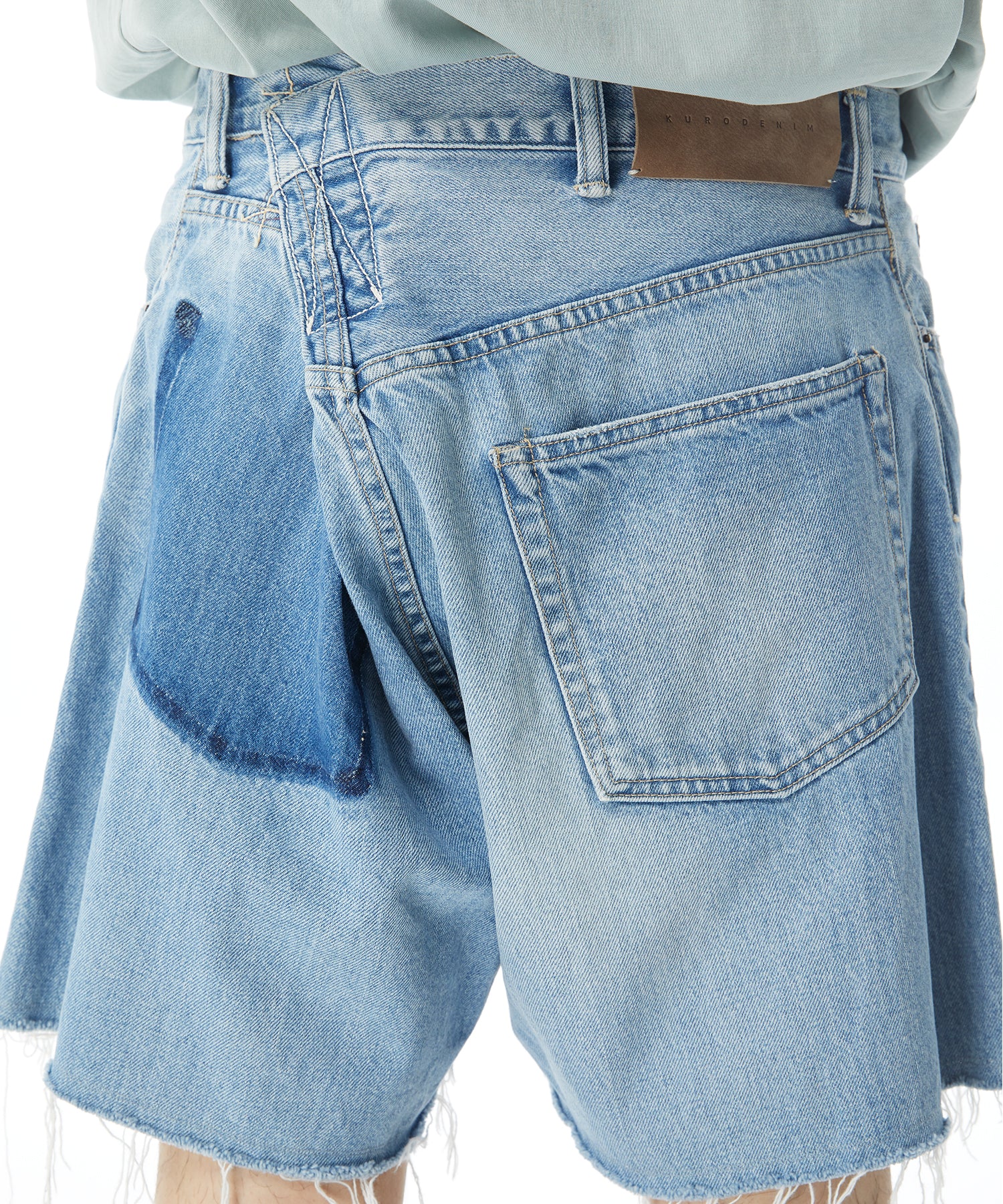 CROSSED DENIM SHORTS