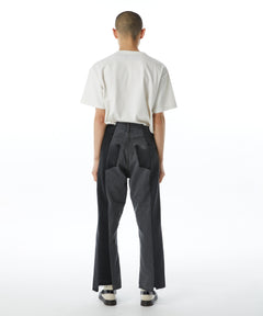 REMAKE DENIM MILITARY MARK IV PANTS / BLACK ASSORT