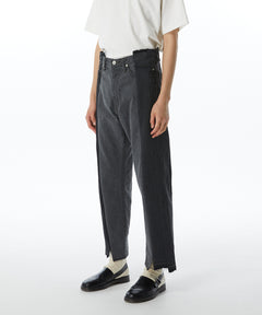 REMAKE DENIM MILITARY MARK IV PANTS / BLACK ASSORT