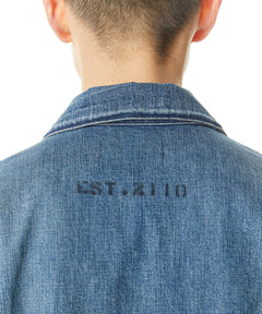 DENIM ARMY JACKET / FADED INDIGO