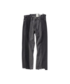 REMAKE DENIM MILITARY MARK IV PANTS / BLACK ASSORT