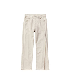 BIG TUCK FLARE DENIM PANTS /OFF WHITE
