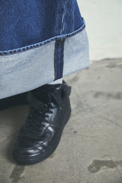 PAPER FOLDING DENIM PANTS