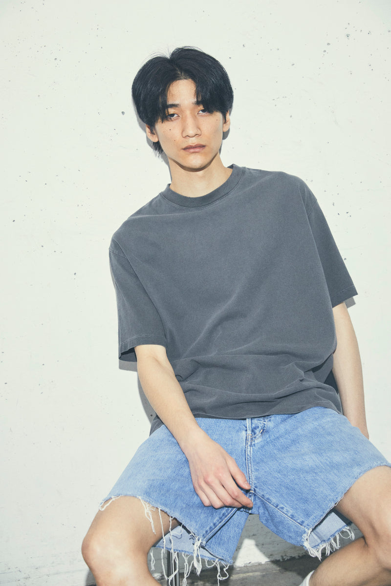 CROSSED DENIM SHORTS