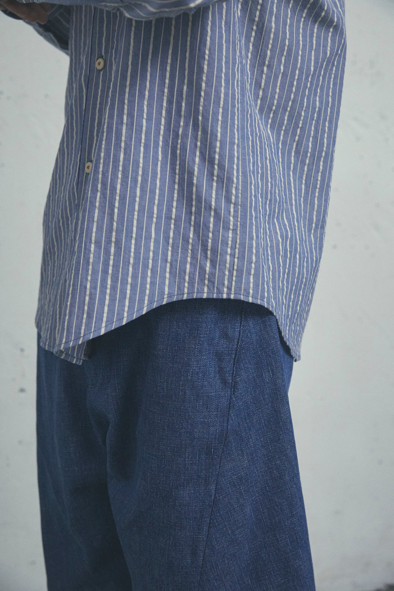 QUIET STRIPE PIPING SHIRT