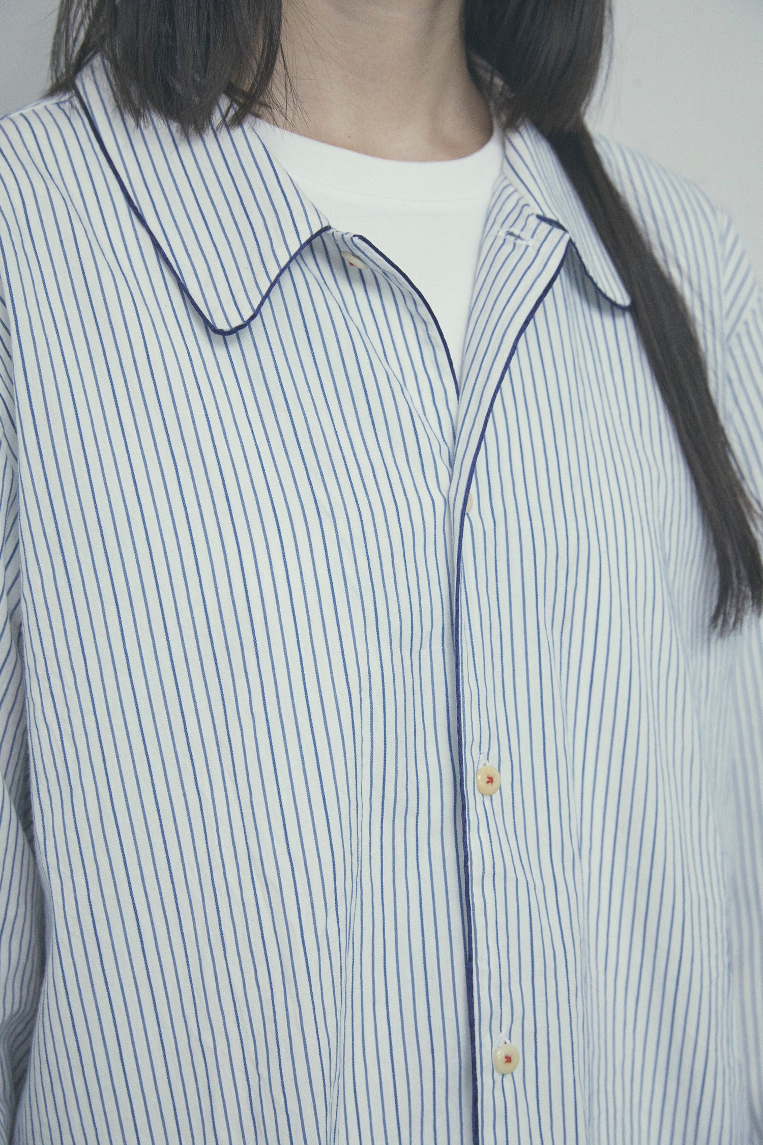 QUIET STRIPE PIPING SHIRT