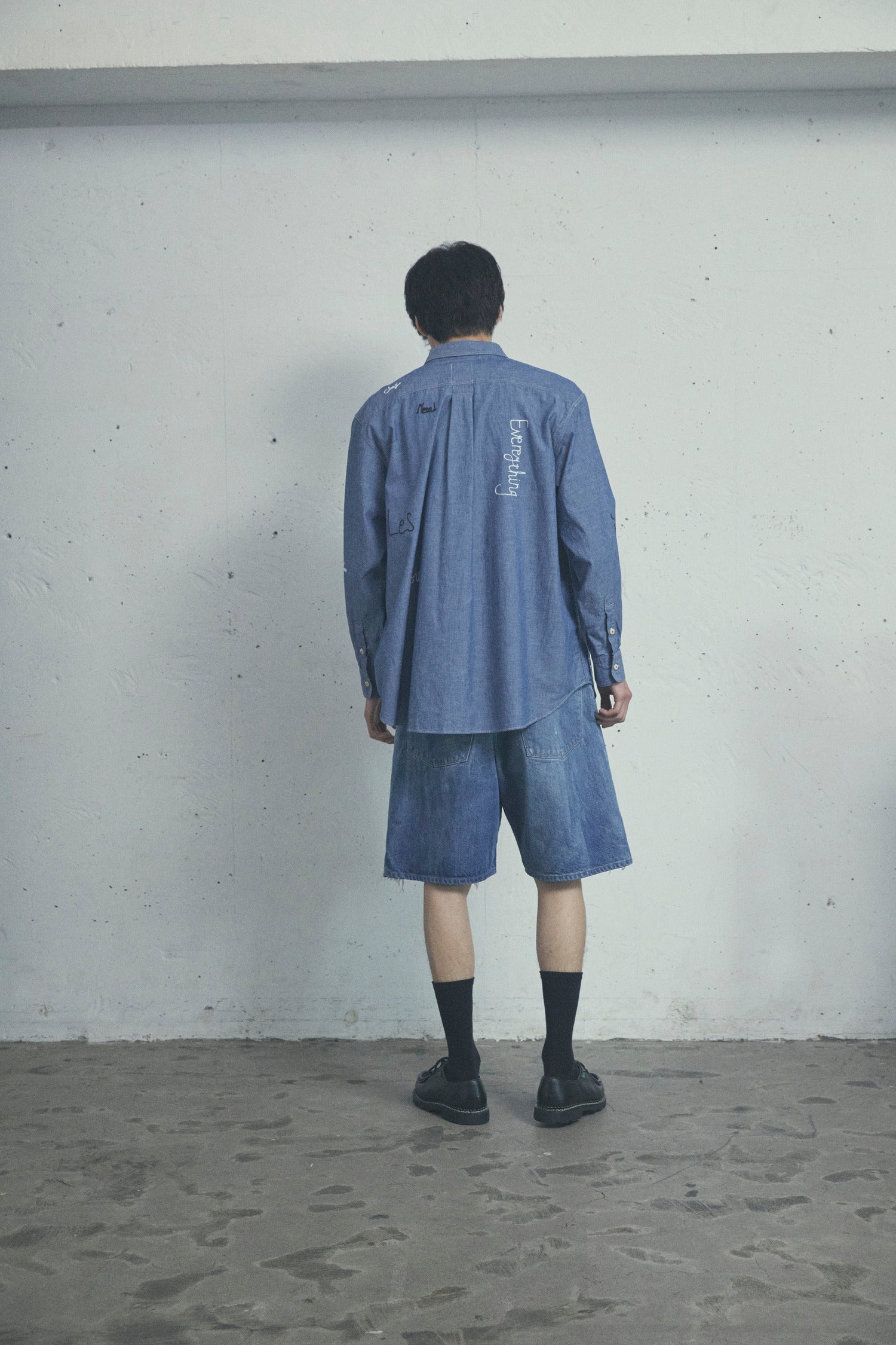 DIAGRAM EMBROIDERED CHAMBRAY SHIRT