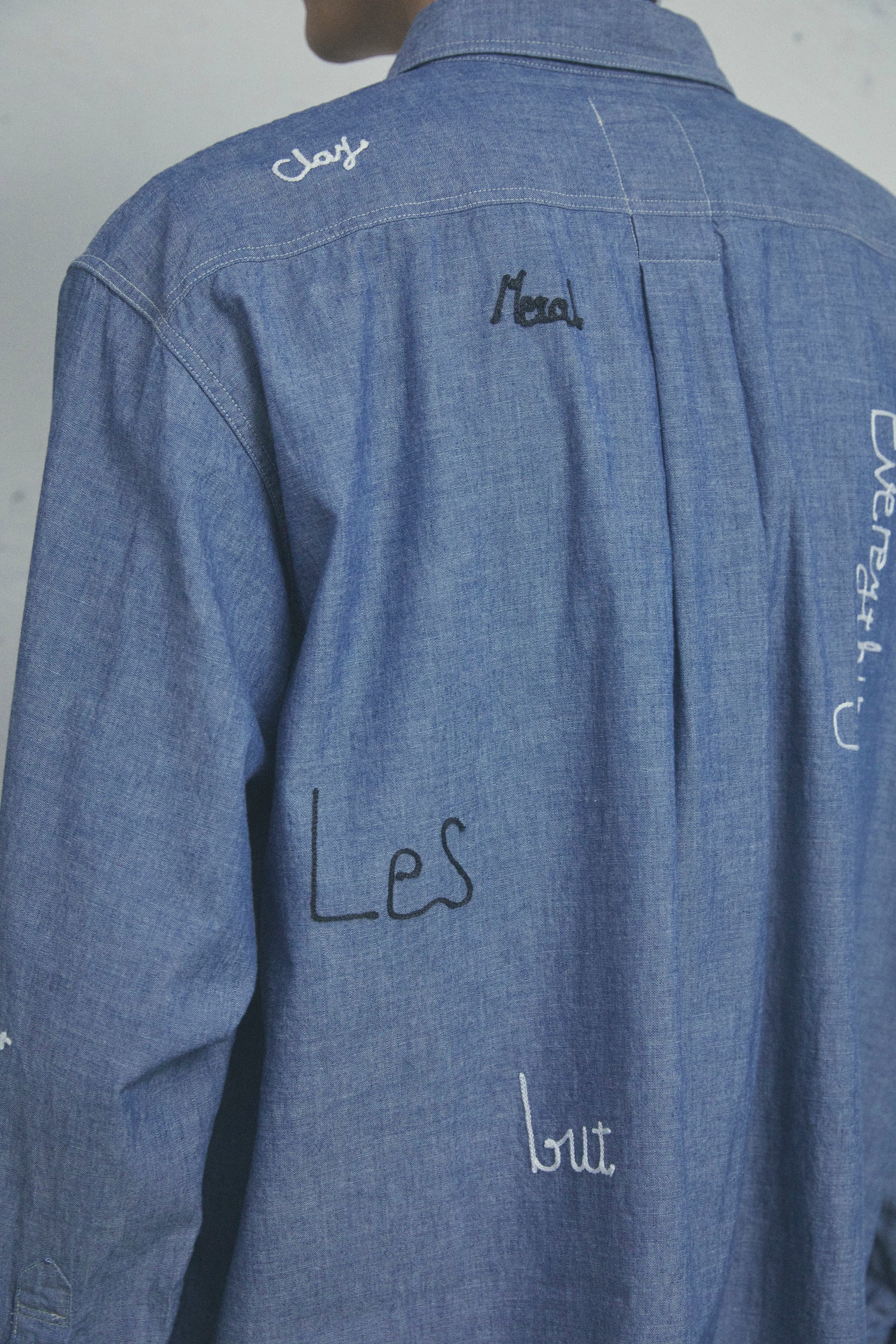 DIAGRAM EMBROIDERED CHAMBRAY SHIRT