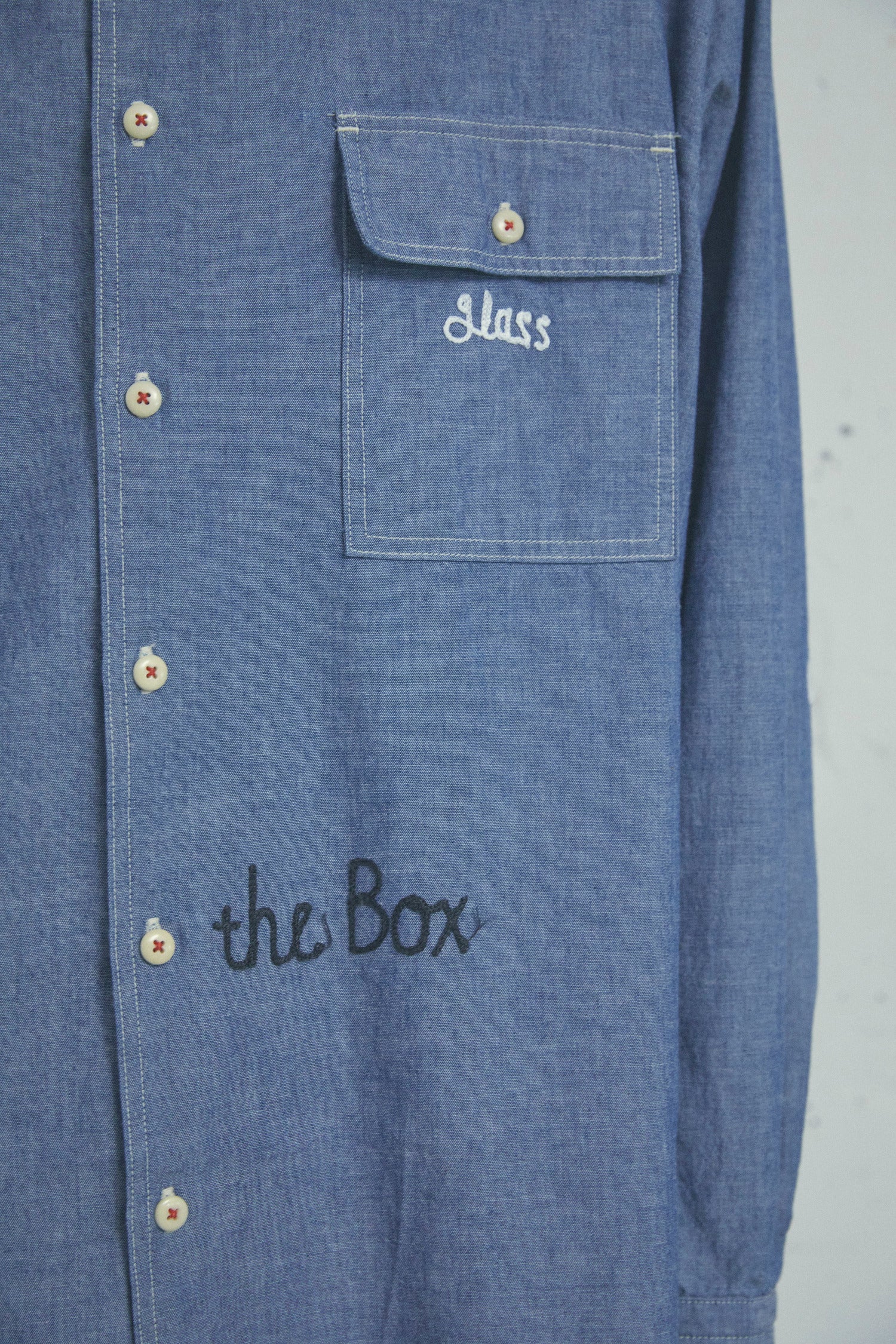 DIAGRAM EMBROIDERED CHAMBRAY SHIRT