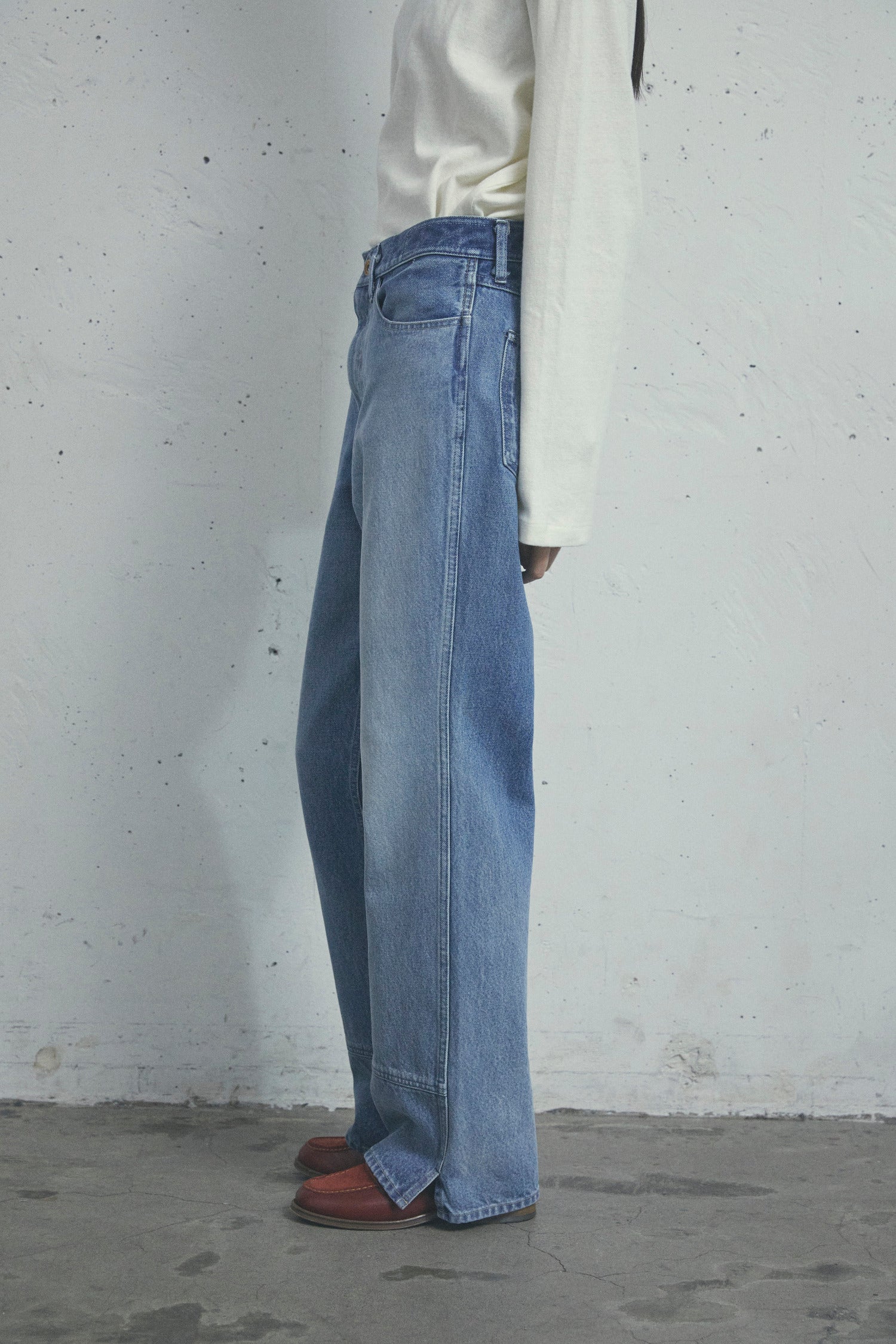 SPLIT PANEL JEANS WASH 002
