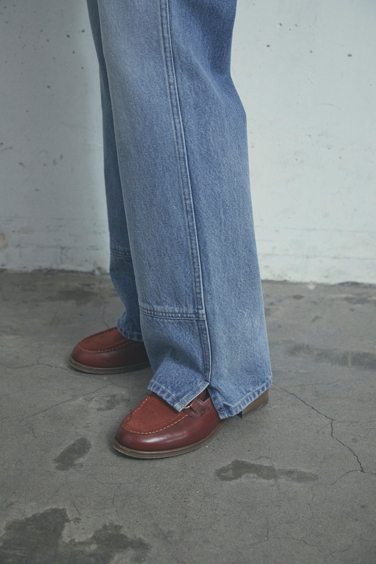 SPLIT PANEL JEANS WASH 002