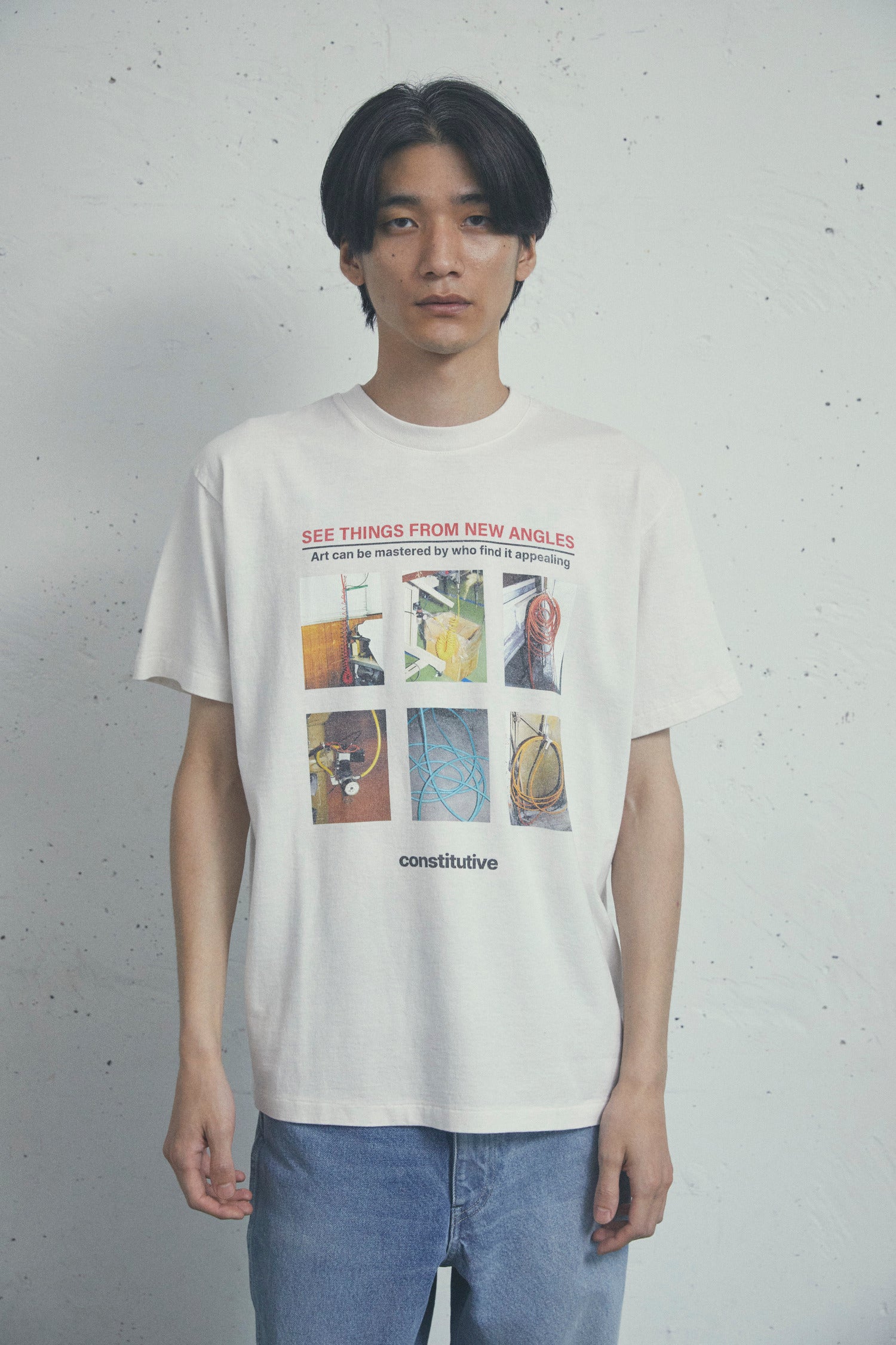 17/-ROUND SHAPE DYED TEE "Constitutive"