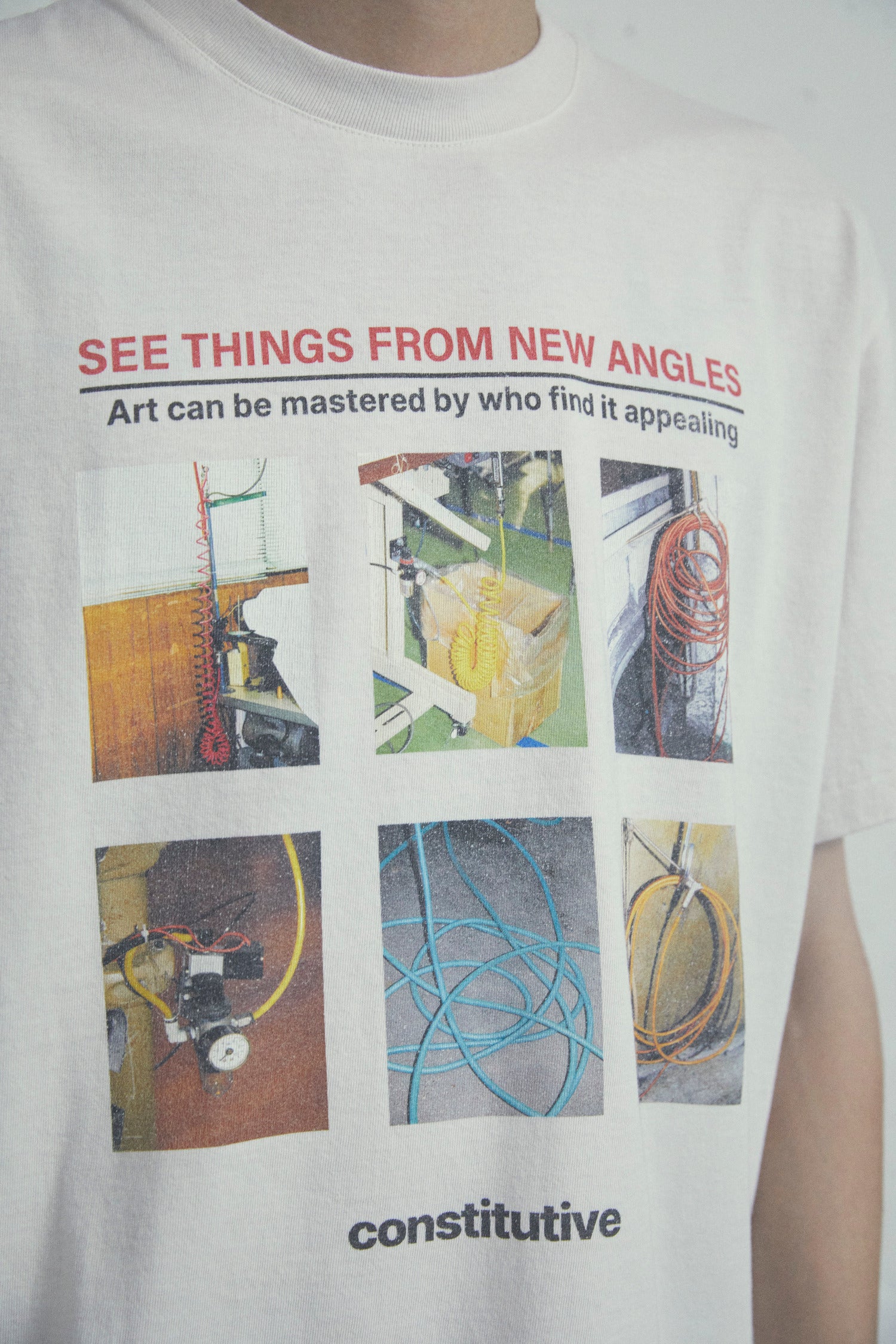 17/-ROUND SHAPE DYED TEE "Constitutive"