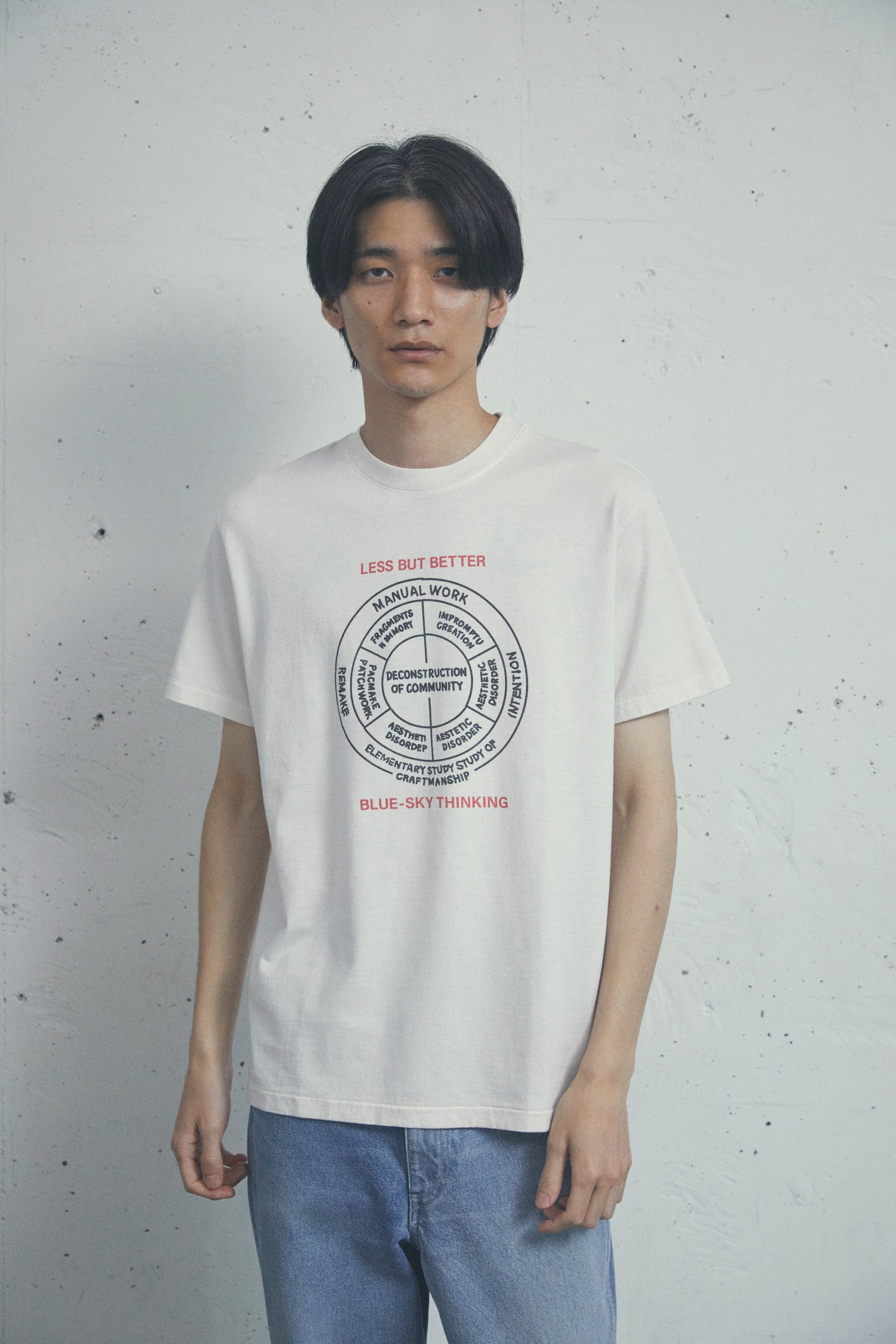 17/-ROUND SHAPE DYED TEE "curriculum"