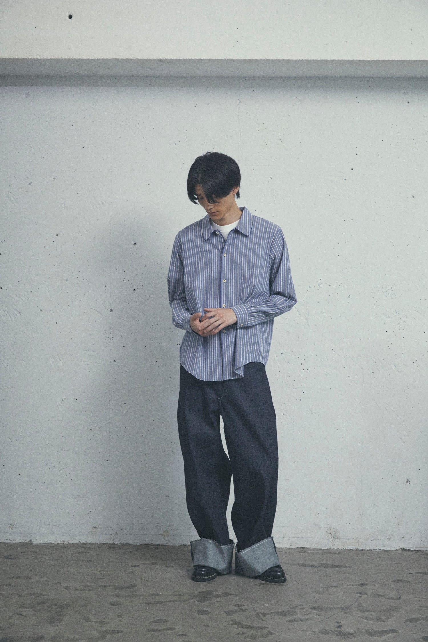 QUIET STRIPE PIPING SHIRT