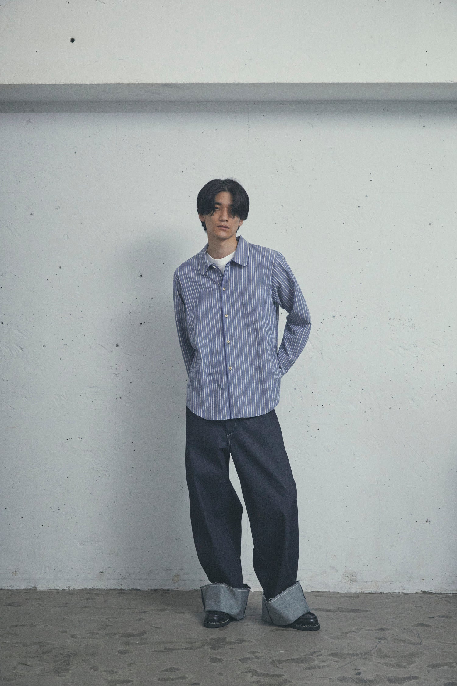 QUIET STRIPE PIPING SHIRT