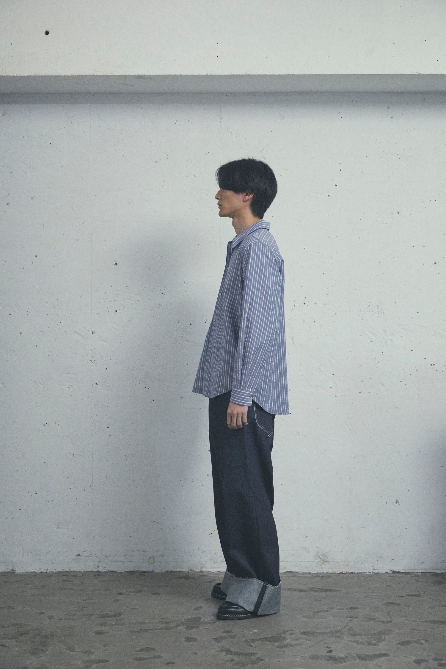QUIET STRIPE PIPING SHIRT