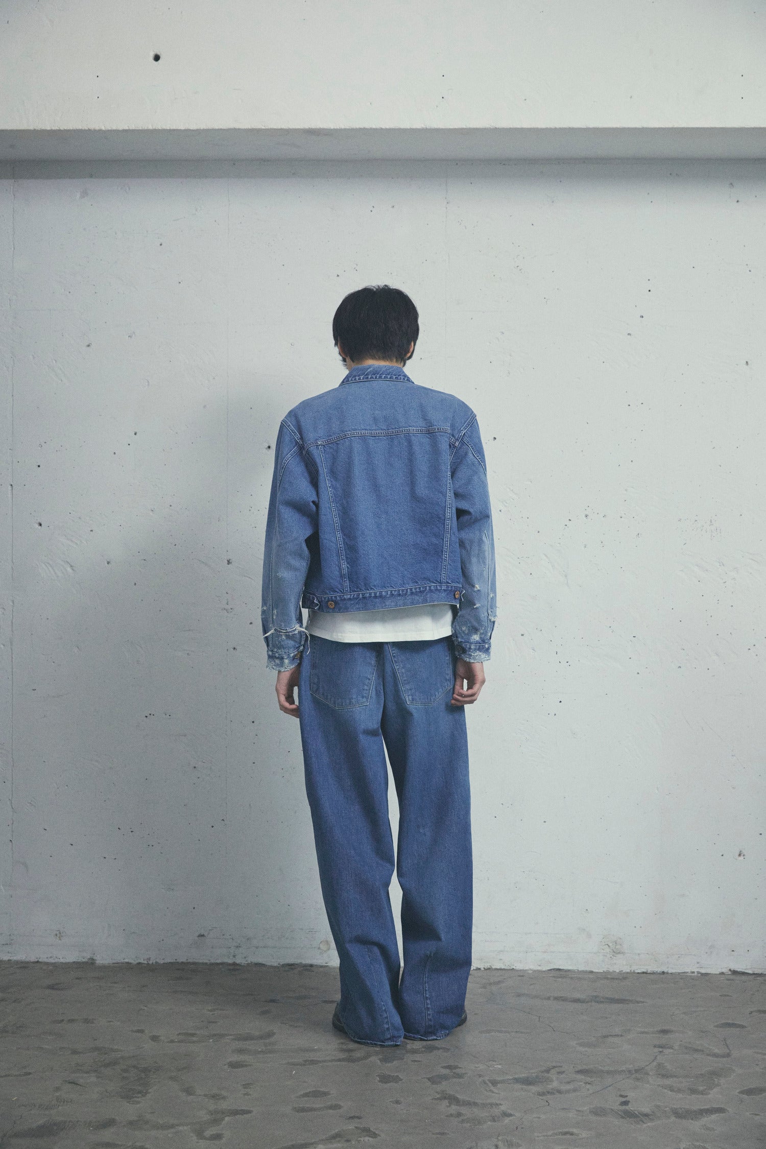 ARGYLE SASHIKO DENIM JACKET FADED INDIGO