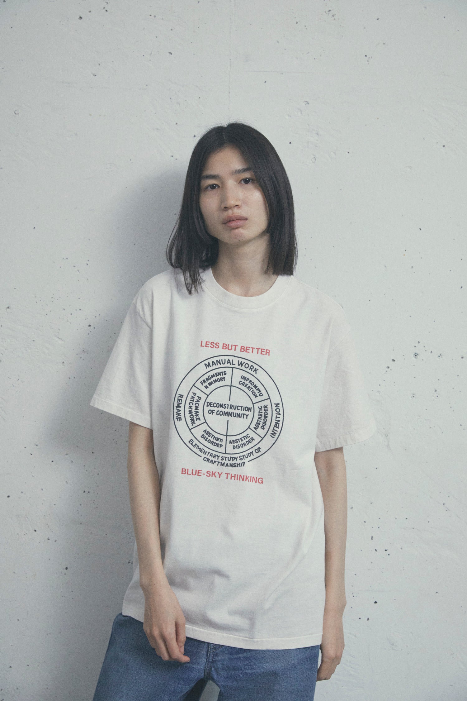 17/-ROUND SHAPE DYED TEE "curriculum"