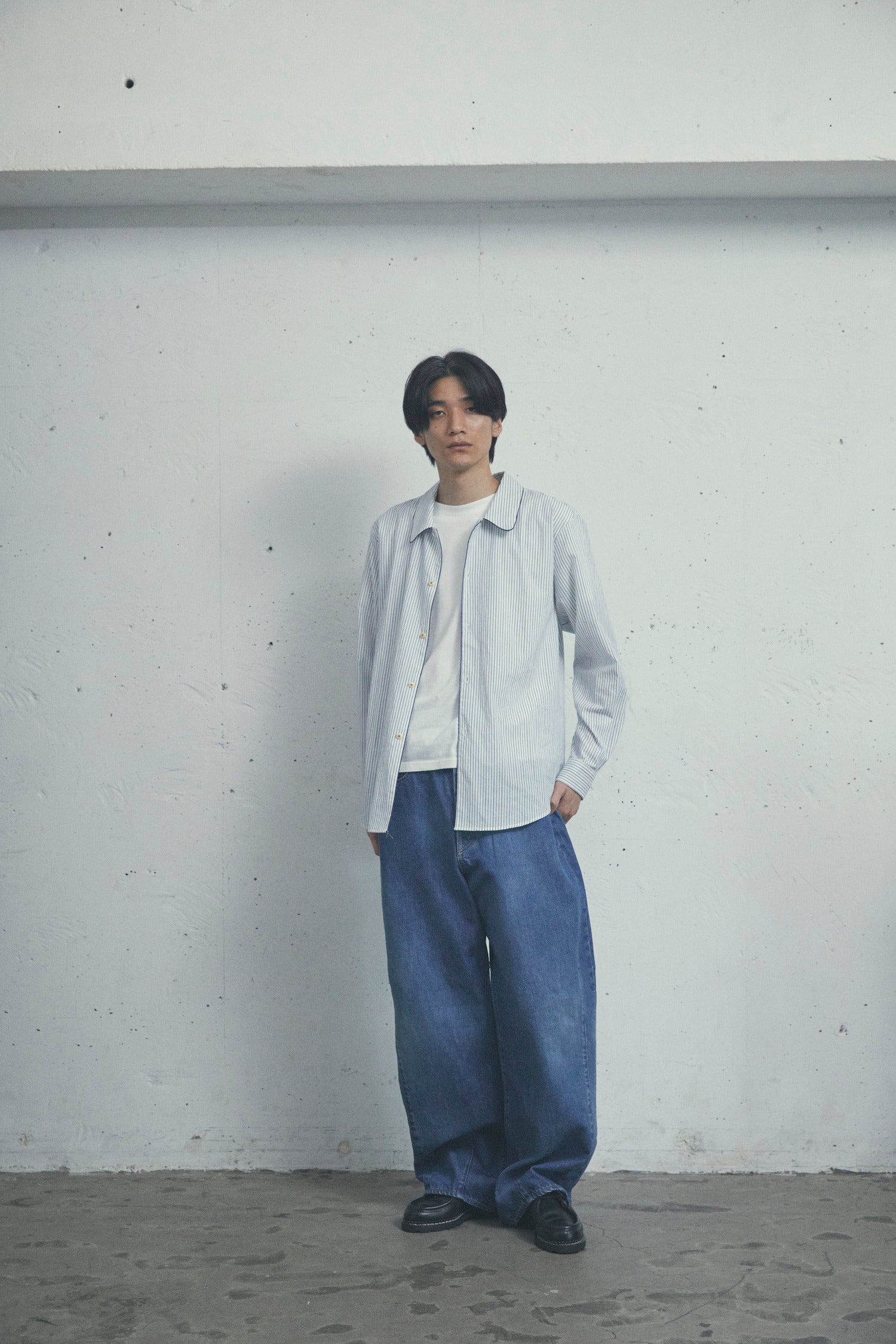 QUIET STRIPE PIPING SHIRT