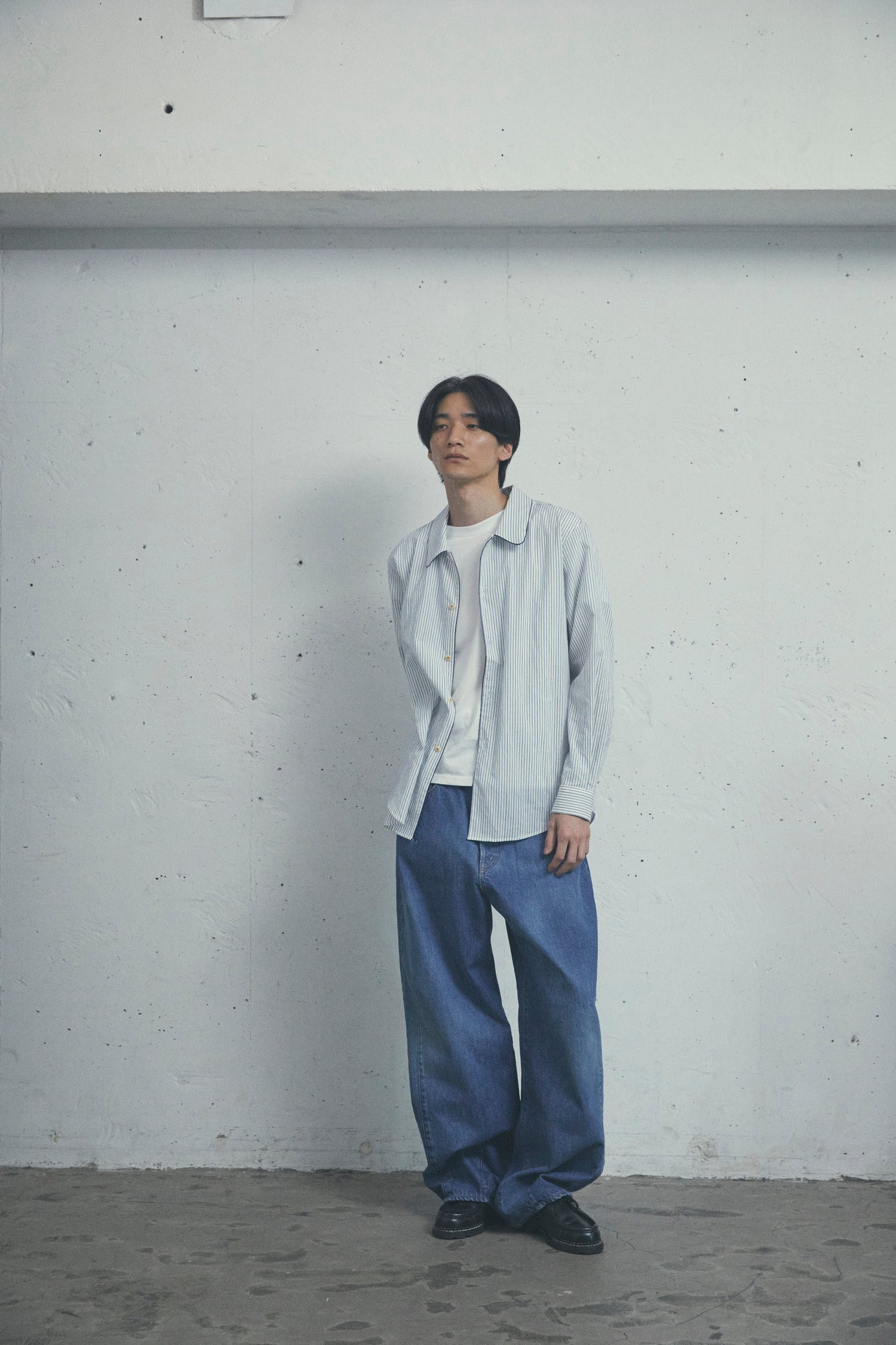 QUIET STRIPE PIPING SHIRT