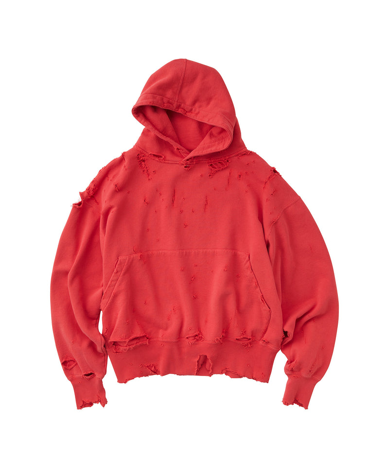MORE DAMAGE WASHED SWEAT PARKA