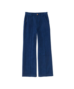 INDIGO TAILORED WIDE TROUSERS