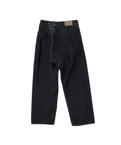 SELVEDGE CROSS DENIM PANTS FADED BLACK