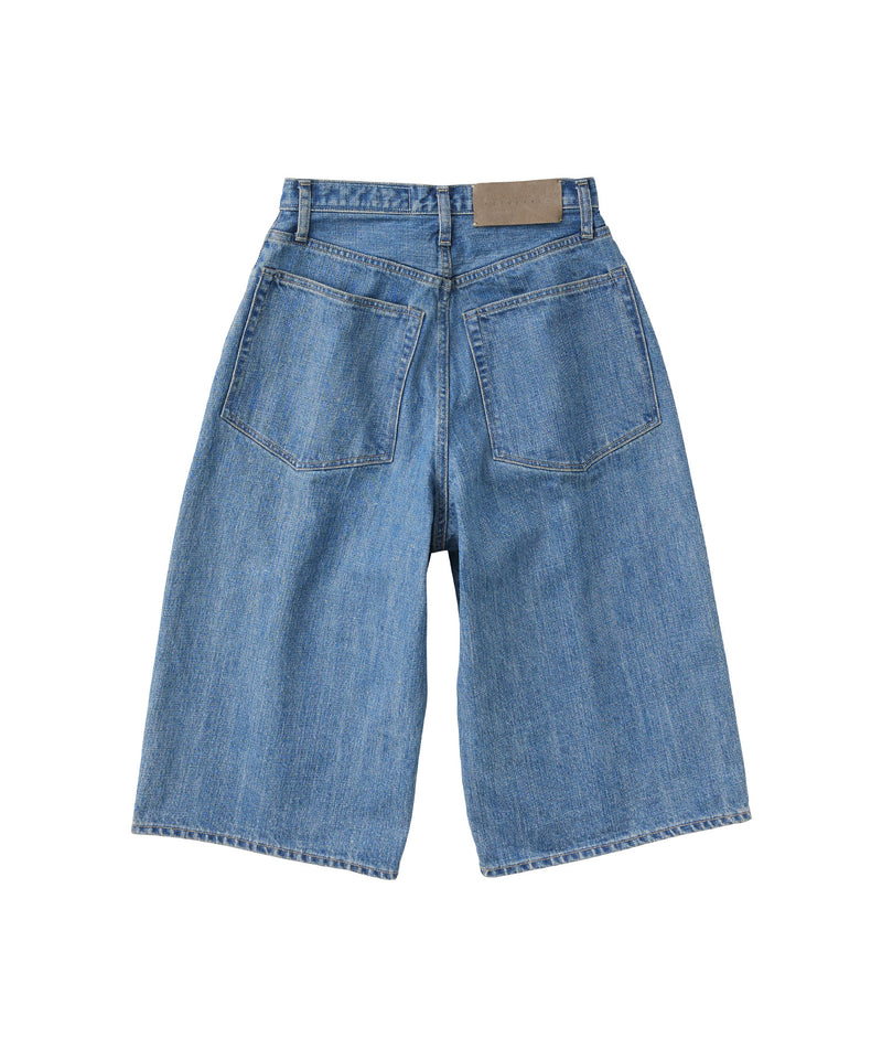 WIDE SPREAD CROPPED SHORTS FADED INDIGO