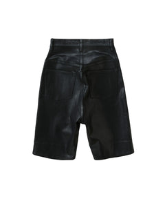 COATED DENIM SHORTS -MONSTER STRETCH-