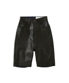 COATED DENIM SHORTS -MONSTER STRETCH-