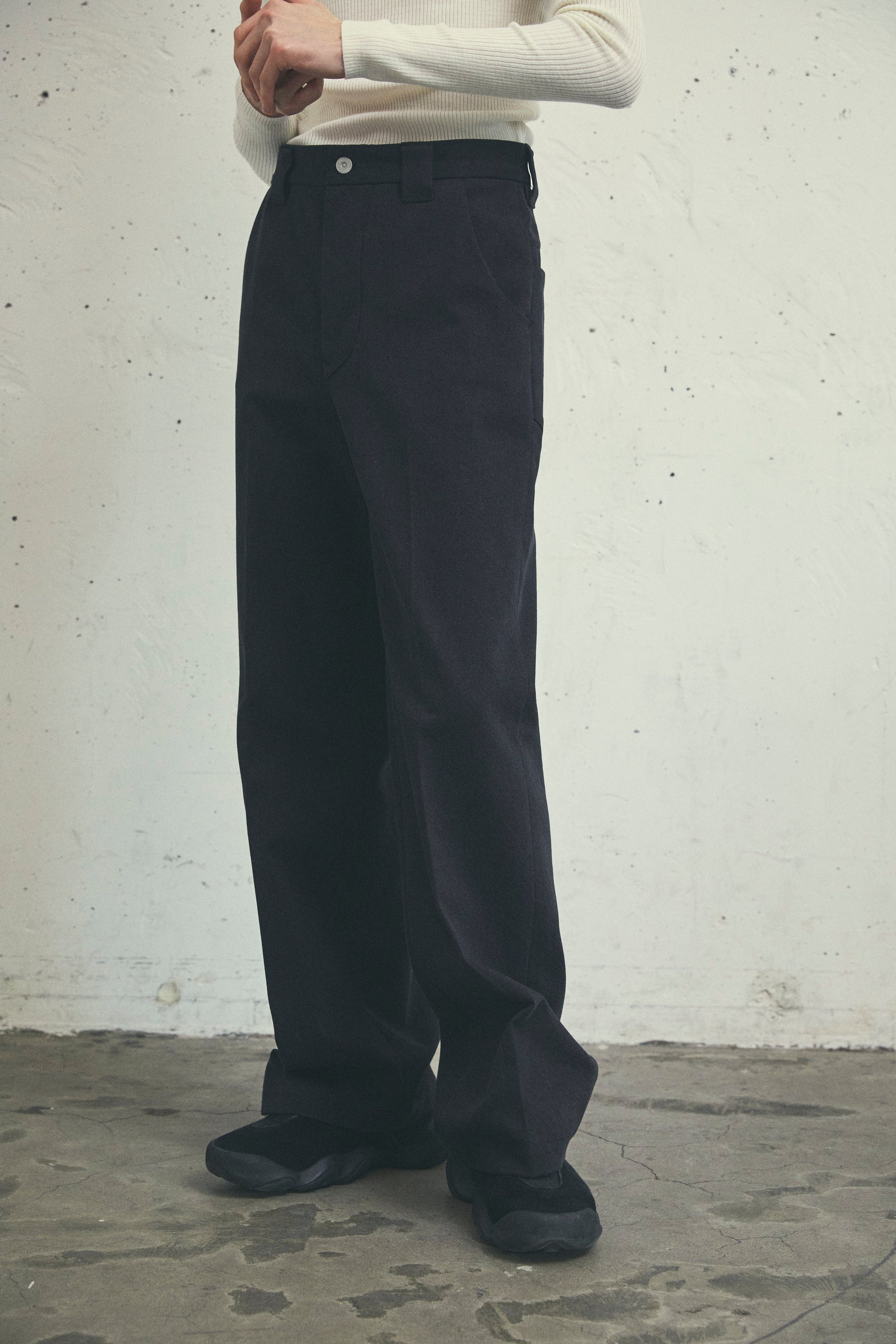 INDIGO TAILORED WIDE TROUSERS