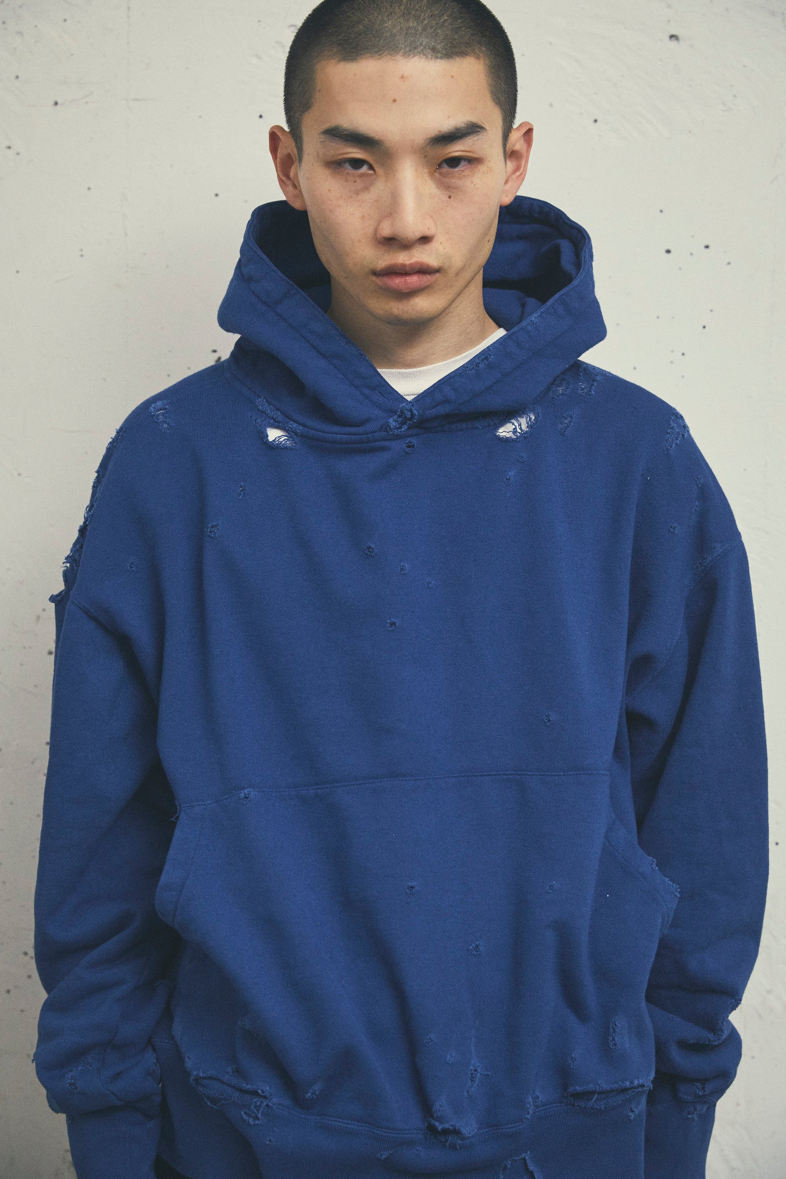 MORE DAMAGE WASHED SWEAT PARKA