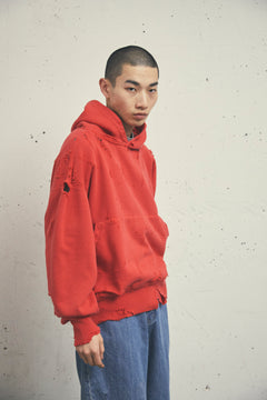 MORE DAMAGE WASHED SWEAT PARKA