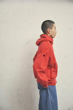 MORE DAMAGE WASHED SWEAT PARKA