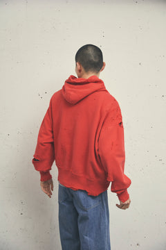 MORE DAMAGE WASHED SWEAT PARKA