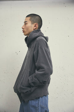 MORE DAMAGE WASHED SWEAT PARKA