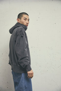 MORE DAMAGE WASHED SWEAT PARKA