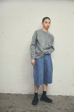 WIDE SPREAD CROPPED SHORTS FADED INDIGO