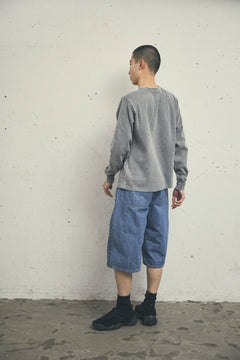 WIDE SPREAD CROPPED SHORTS FADED INDIGO