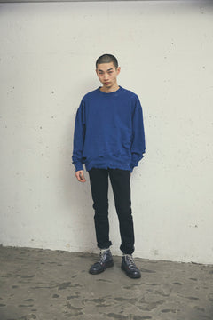 MORE DAMAGE WASHED CREW NECK SWEAT