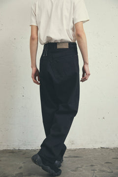 SELVEDGE CROSS DENIM PANTS FADED BLACK