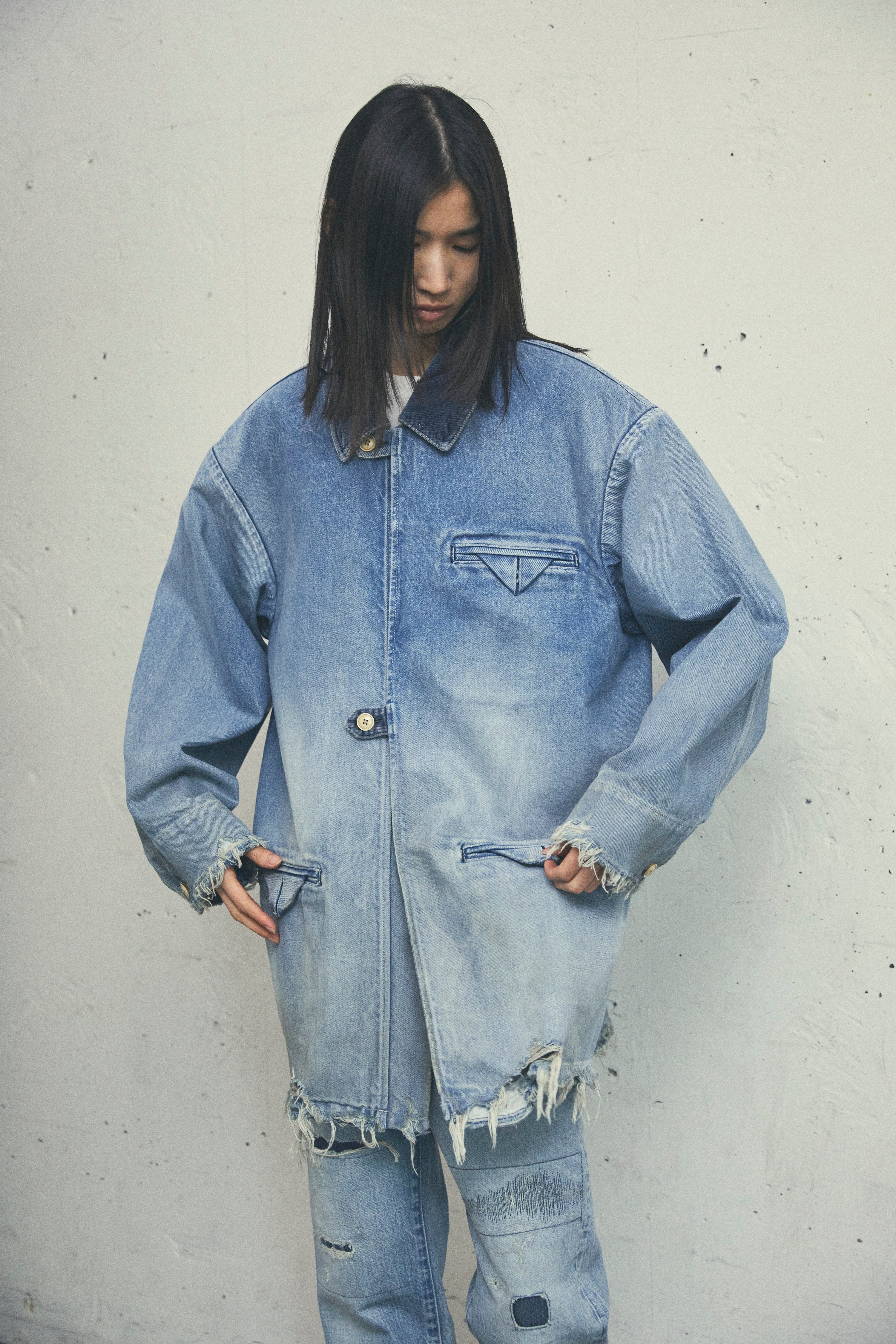 KURO デニムハーフコート | 日本製インディゴジャケット・メンズアウター